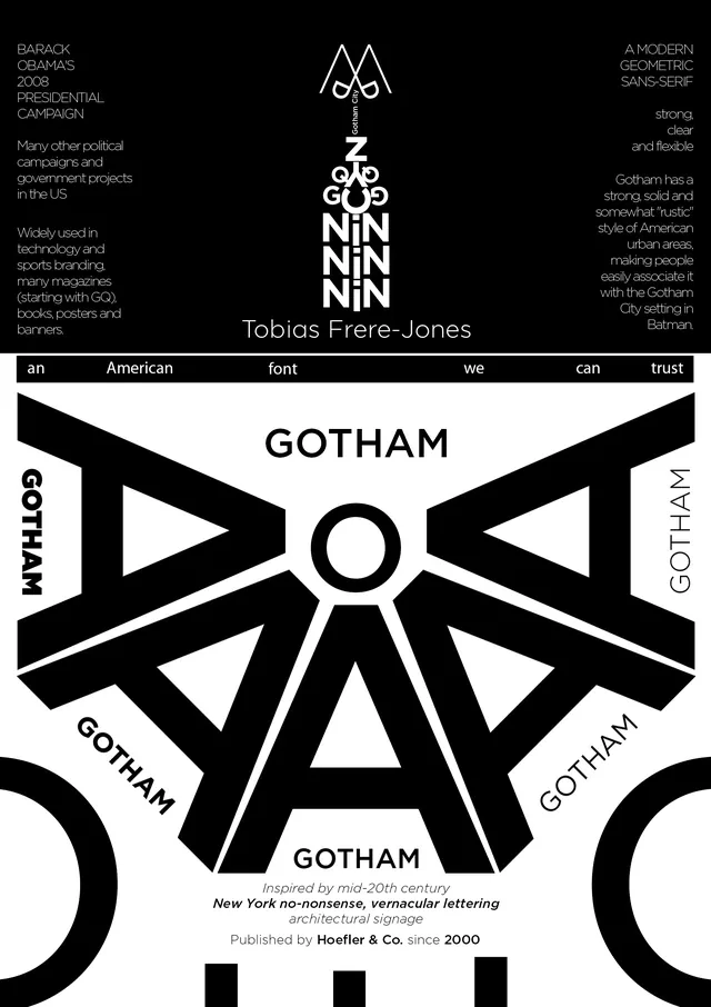 GOTHAM — Typography and layout study