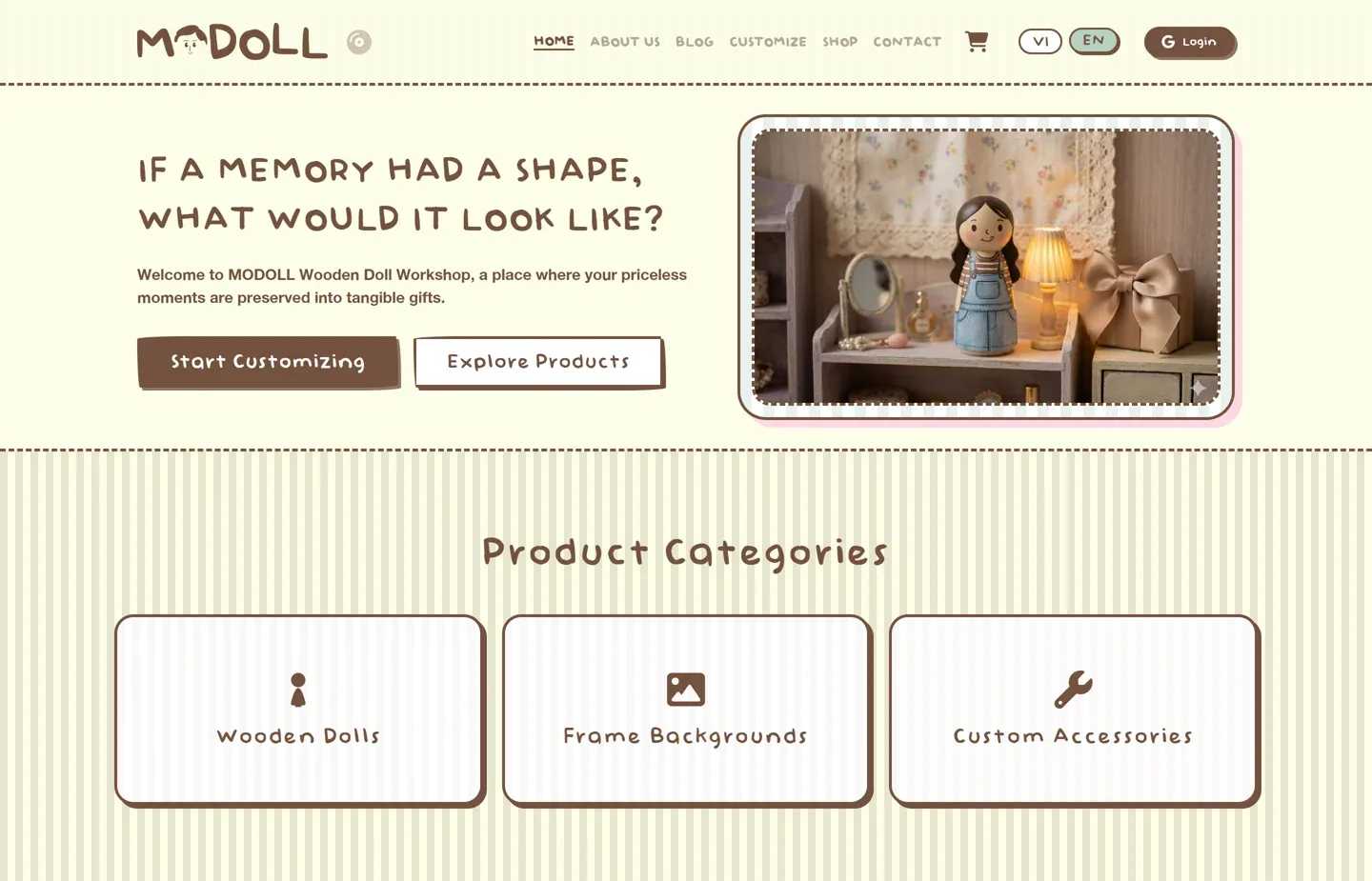 MODOLL website homepage